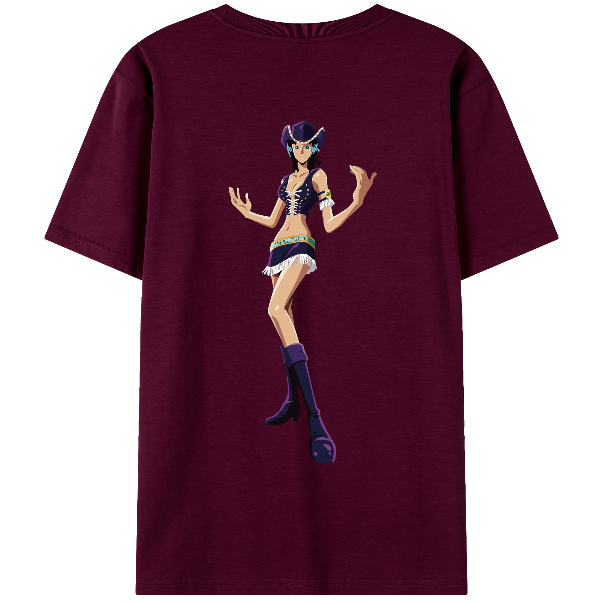 ワンピース ニコ・ロビン ONE PIECE Nico Robin レディース半袖Tシャツ(バックプリント)